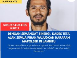Dengan Semangat Sinergi, Kades Teta Ajak Semua Pihak Wujudkan Harapan Mapolsek di Lambitu