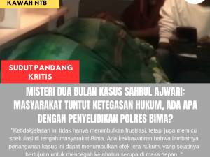 Misteri Dua Bulan Kasus Sahrul Ajwari: Masyarakat Tuntut Ketegasan Hukum, Ada Apa Dengan Penyelidikan Polres Bima?