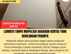 Lambitu Tanpa Mapolsek Bagaikan Kertas Yang Kehilangan Penanya