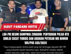 LBH-PRI Resmi Dampingi Zunaidin: Penyidikan Polda NTB Dinilai Cacat Yuridis Dan Abaikan Putusan MK Nomor 105/PUU-XXII/2024