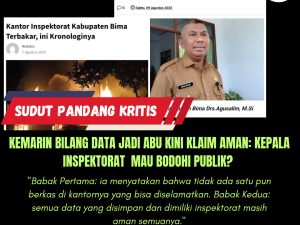 Kemarin Bilang Data Jadi Abu Kini Klaim Aman: Kepala Inspektorat  Mau Bodohi Publik?