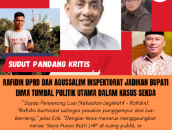 Rafidin DPRD Dan Agussalim Inspektorat Jadikan Bupati Bima Tumbal Politik Utama Dalam Kasus Sekda