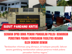Sekwan DPRD Bima Penuhi Panggilan Polisi: Benarkan Peristiwa Pidana Perusakan Fasilitas Negara Oleh Oknum Dewan