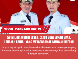 58 Miliar APBD di Geser: Catur Buta Bupati Bima, Langkah Brutal yang Menggadaikan Marwah Daerah