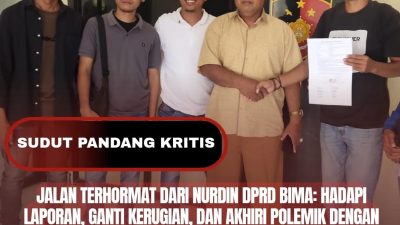 Jalan Terhormat dari Nurdin DPRD Bima: Hadapi Laporan, Ganti Kerugian, dan Akhiri Polemik dengan Damai Di Polres Bima Kota IMG 20250904 130511 400x225