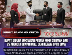Bupati Diduga Sukseskan Proyek Pokir Siluman Dari 25 Anggota Dewan Baru, Demi Kuasai DPRD Bima