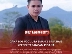 Dana BOS 500 Juta SMAN 2 Bima Raib Kepsek Terancam Pidana