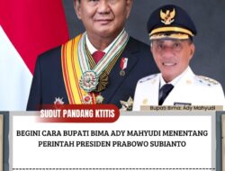Begini cara bupati Bima Ady mahyudi menentang perintah presiden Prabowo Subianto