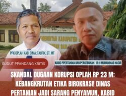 SKANDAL DUGAAN KORUPSI OPLAH RP 23 M: Kebangkrutan Etika Birokrasi! Dinas Pertanian Jadi Sarang Penyamun, Kabid Hingga PPK Kabupaten Bima Tersandera Rekening Siluman