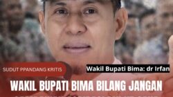 WAKIL BUPATI BIMA bilang jangan sampaikan aspirasi mu ke saya karena saya wakil Bupati bukan Bupati 