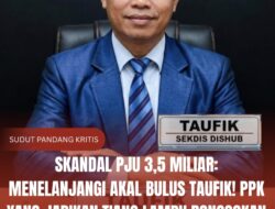 SKANDAL PJU 3,5 MILIAR: Menelanjangi Akal Bulus Taufik! PPK yang Jadikan Tiang Lampu Rongsokan Ladang Rampokan