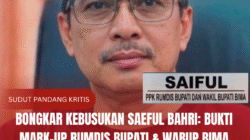 BONGKAR KEBUSUKAN SAEFUL BAHRI: Bukti Mark-Up Rumdis Bupati & Wabup Bima Ditelanjangi DPRD, Sang PPK Gali Kuburan Sendiri dari Timbunan Kapur Ilegal!
