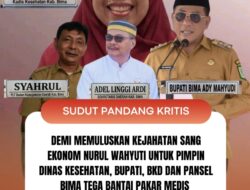 Demi Memuluskan Kejahatan Sang Ekonom Nurul Wahyuti Untuk Pimpin Dinas Kesehatan, Bupati, BKD dan Pansel Bima Tega Bantai Pakar Medis 