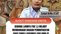 Kemana Larinya PAD 1,3 Miliar? Membongkar Dugaan Permufakatan Jahat Pungli Vaksinasi Sapi Bima di Bawah Kendali Kadis Disnakkeswan Zainal Arifin, ST., MT.