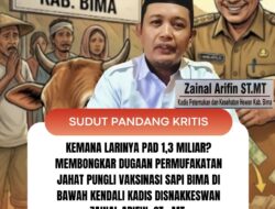 Kemana Larinya PAD 1,3 Miliar? Membongkar Dugaan Permufakatan Jahat Pungli Vaksinasi Sapi Bima di Bawah Kendali Kadis Disnakkeswan Zainal Arifin, ST., MT.