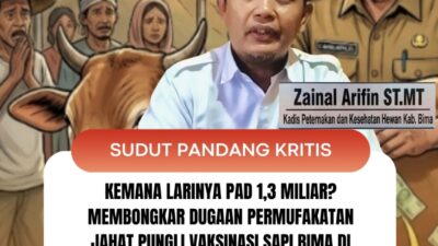 Kemana Larinya PAD 1,3 Miliar? Membongkar Dugaan Permufakatan Jahat Pungli Vaksinasi Sapi Bima di Bawah Kendali Kadis Disnakkeswan Zainal Arifin, ST., MT.