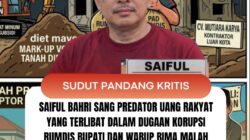 Saiful Bahri Sang Predator Uang Rakyat yang Terlibat Dalam Dugaan Korupsi Rumdis Bupati dan Wabup Bima Malah Mendapatkan Promosi Jabatan Kadis Nakertrans