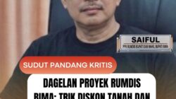 Dagelan Proyek Rumdis Bima: Trik Diskon Tanah dan Pesta Solar Miskin ala Saiful Bahri